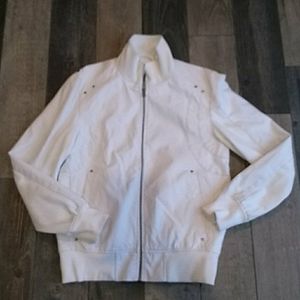 Mens faux leather/spandex coat